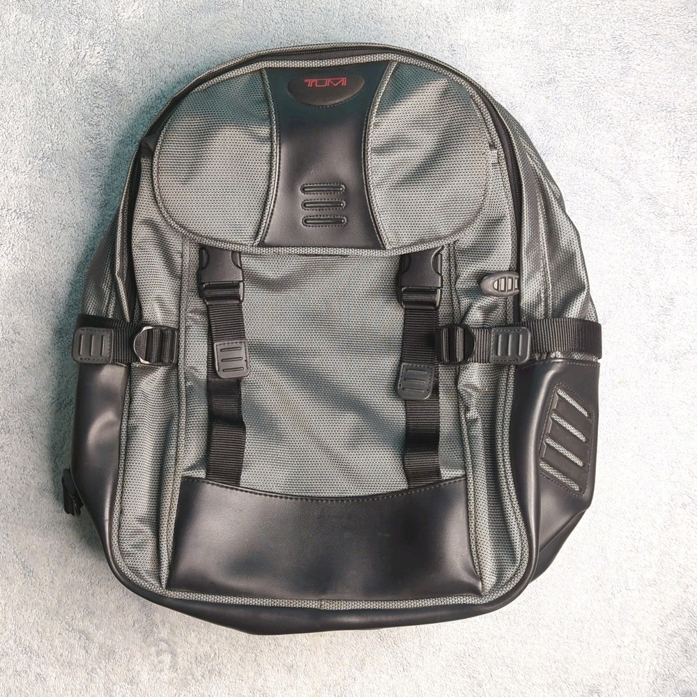 TUMI T2 Black Gray Ballistic Nylon Backpack